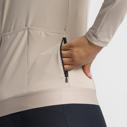 Camisola de ciclismo SPORTFUL SRK 2 de senhora, de manga comprida, bege