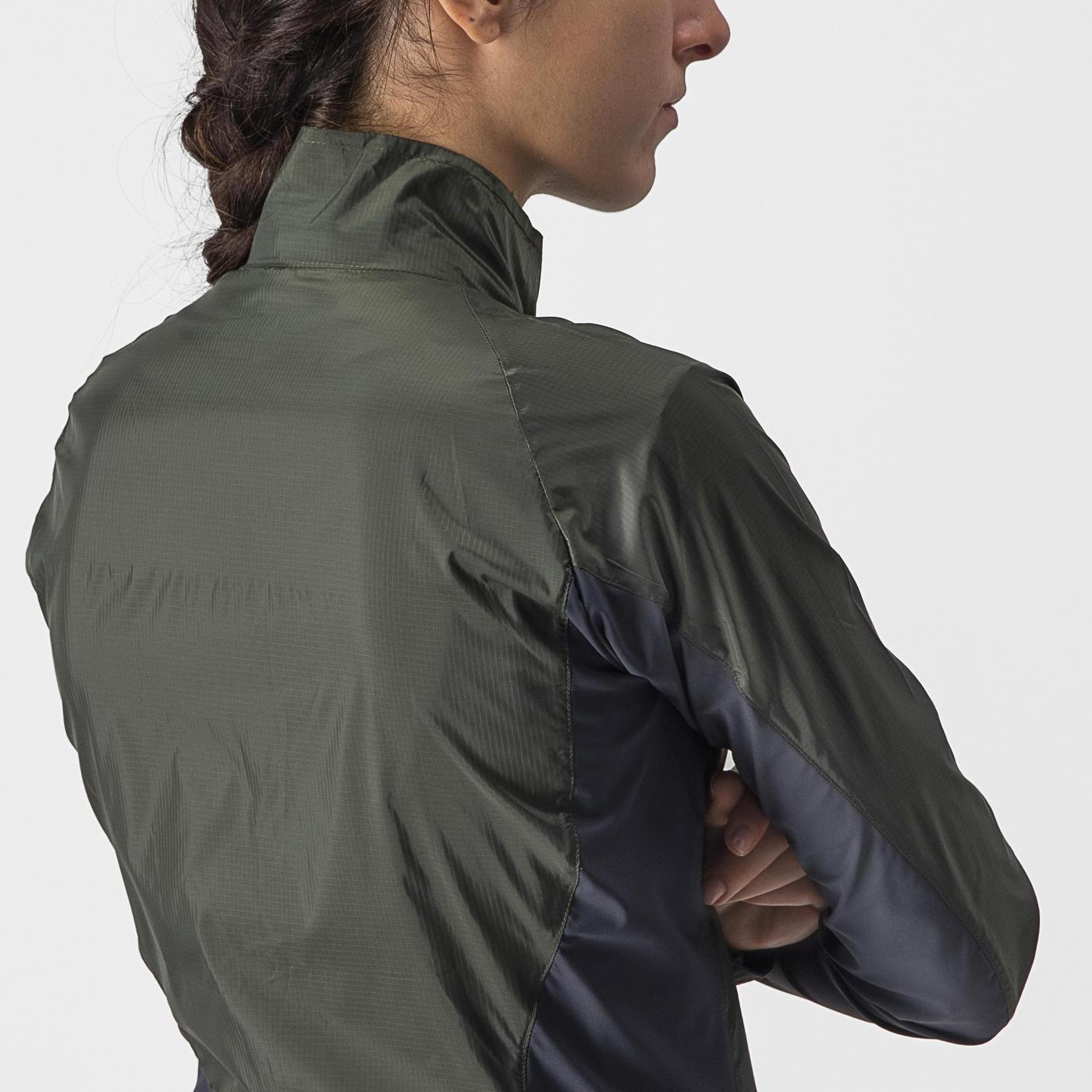 Casaco CASTELLI SQUADRA STRETCH Mulher Cáqui