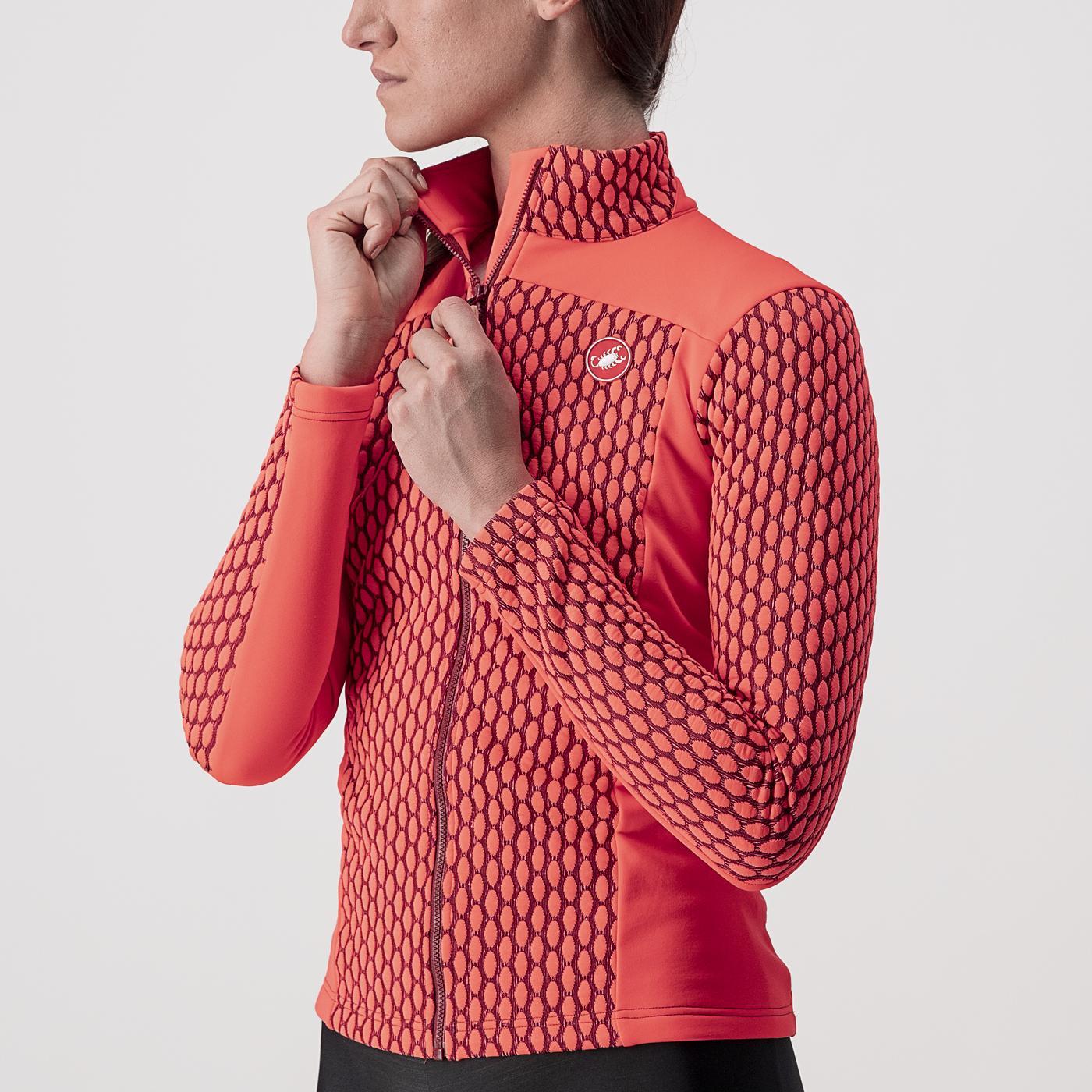 CASTELLI SFIDA 2 Camisola de manga comprida para mulher Rosa/Bordéus