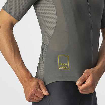 Maillot CASTELLI BREATHE ATTACK Mangas Curtas Cinzento/Verde