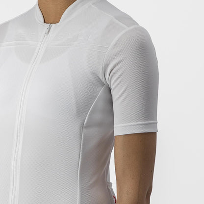 Maillot CASTELLI ANIMA 4 Mulher Mangas Curtas Branco