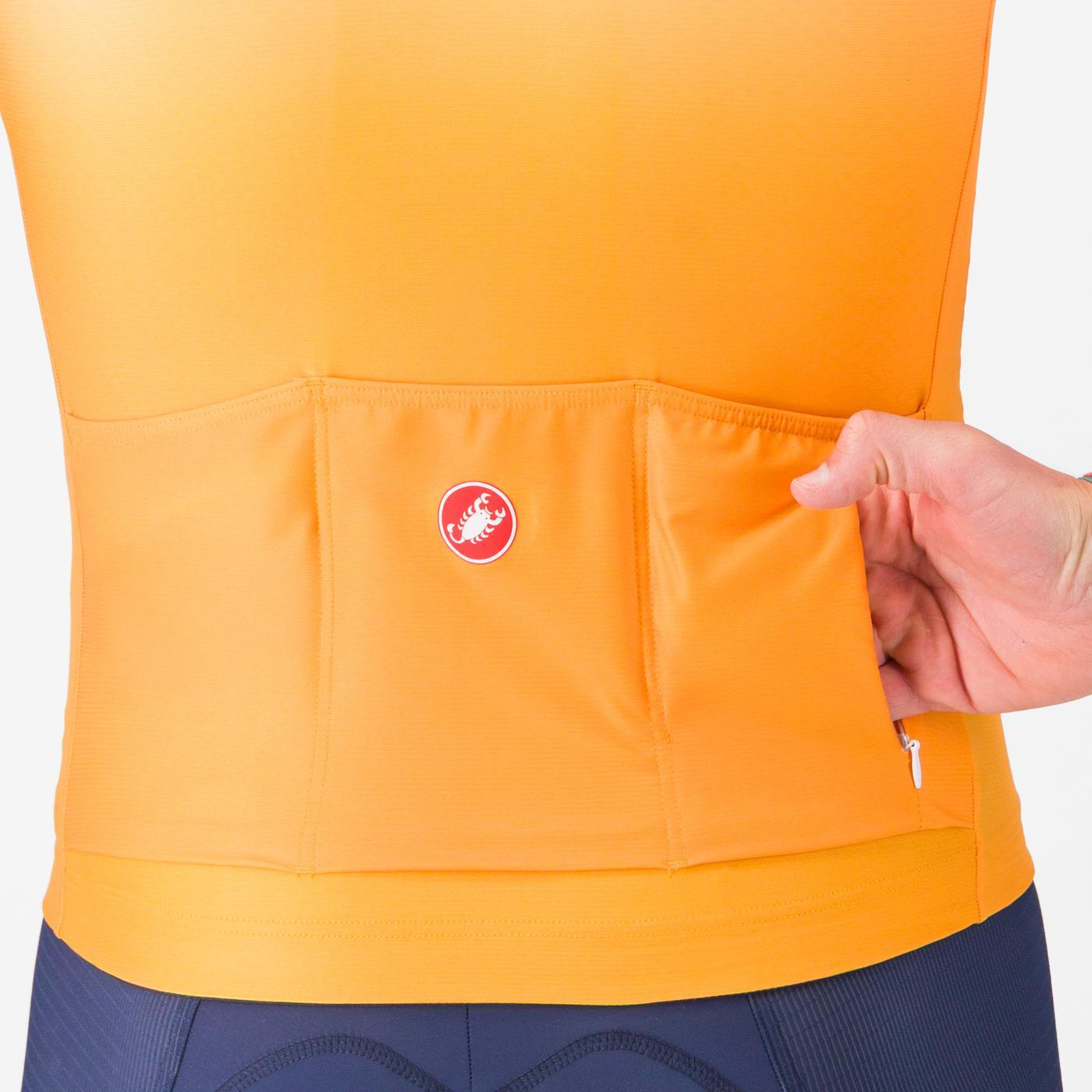 Camisola de manga curta CASTELLI UPF Laranja