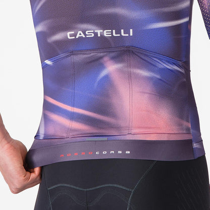 Maillot CASTELLI AERO RACE 8S Mangas Curtas Violeta