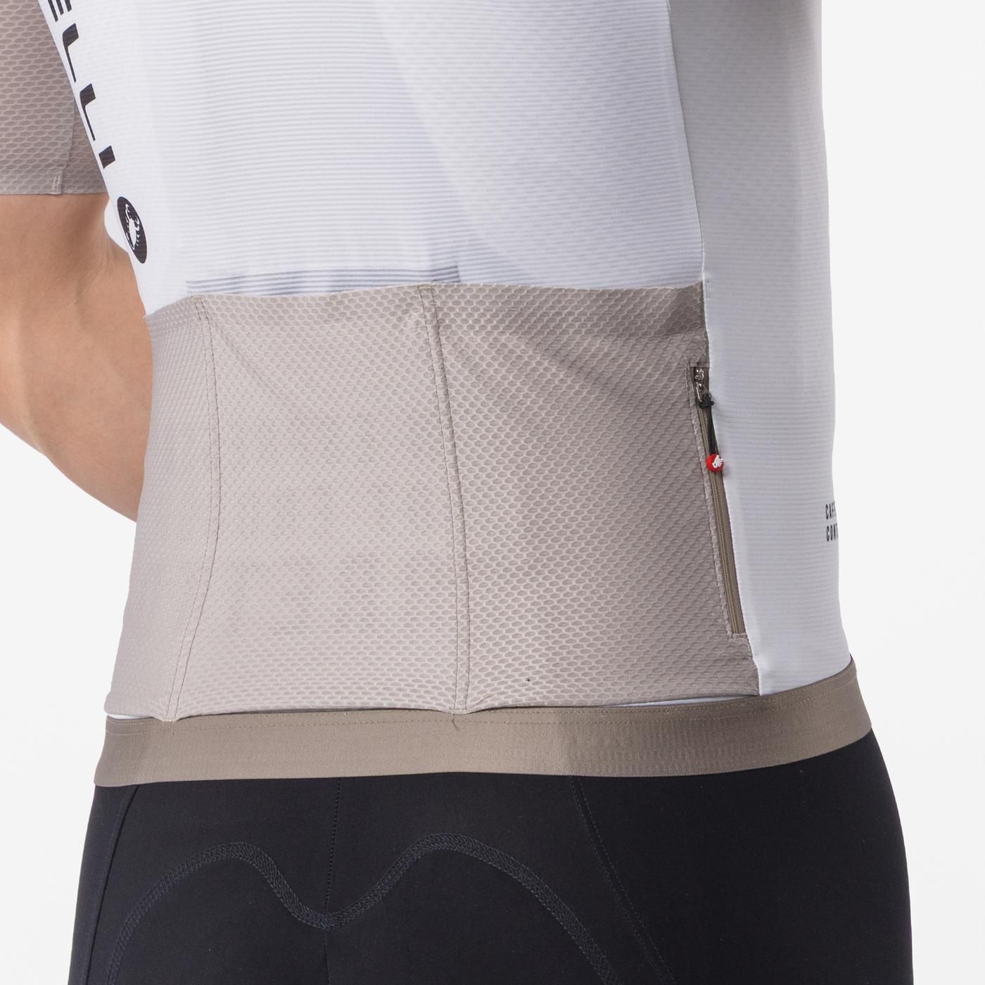 CASTELLI CORRETTO Manga curta Ivory/Clay Jersey
