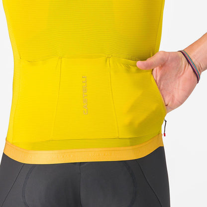 Maillot CASTELLI ESPRESSO 2 Mangas Curtas Amarelo
