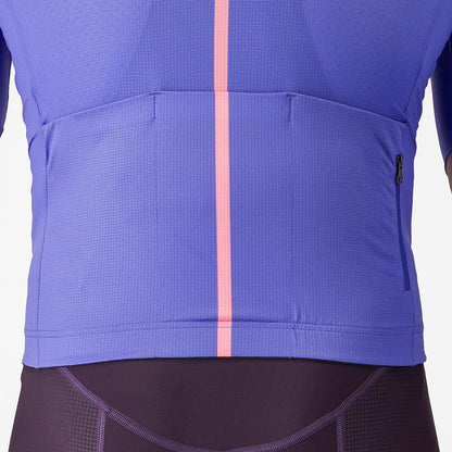 Maillot CASTELLI DRITTONE LOGO Mangas Curtas Violeta