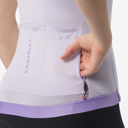 Maillot CASTELLI ESPRESSO 2 Mulher Mangas Curtas Purple Mist