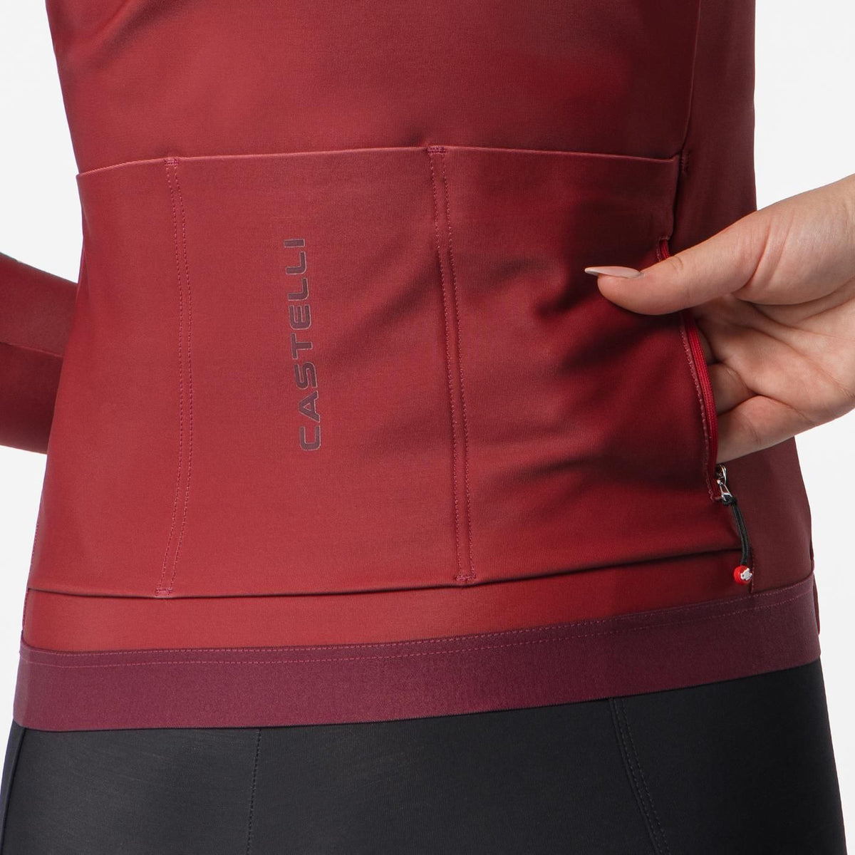 Maillot CASTELLI ESPRESSO THERMAL 2 Feminino Bordô
