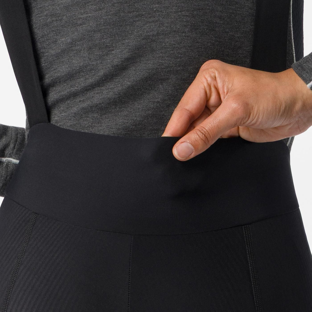 Calção Longo com Alças CASTELLI COMPETIZIONE DT Mulher Preto