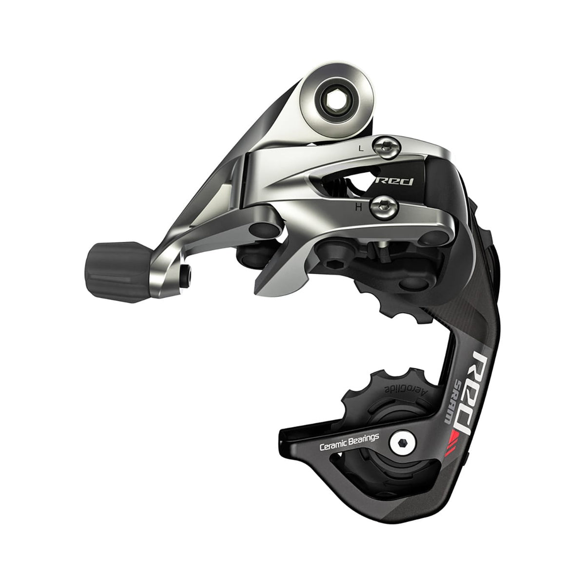 Desviador traseiro SRAM RED de 11 velocidades, caixa curta – vista do produto sobre fundo branco