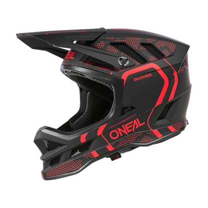 Capacete BTT O'NEAL BLADE POLYACRYLITE STRIKE Preto/Vermelho