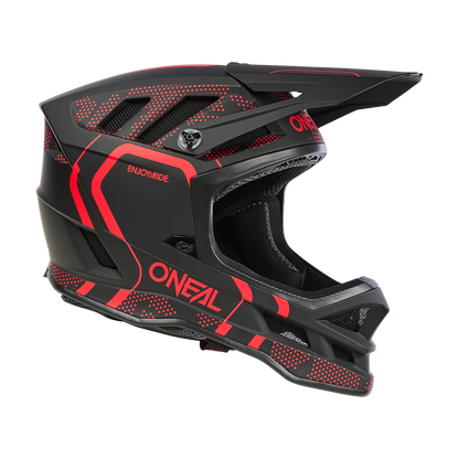 Capacete BTT O'NEAL BLADE POLYACRYLITE STRIKE Preto/Vermelho
