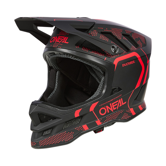 Capacete BTT O'NEAL BLADE POLYACRYLITE STRIKE Preto/Vermelho