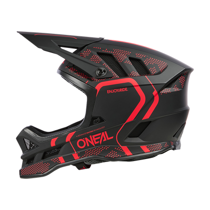 Capacete BTT O'NEAL BLADE POLYACRYLITE STRIKE Preto/Vermelho