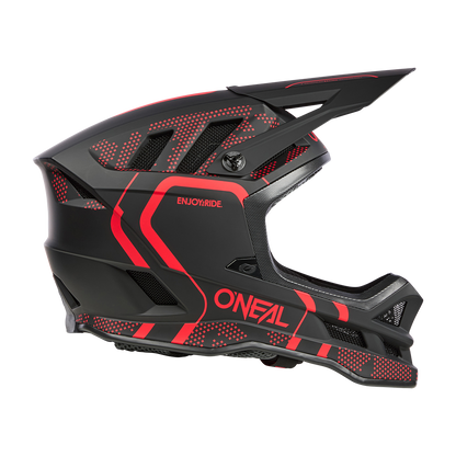 Capacete BTT O'NEAL BLADE POLYACRYLITE STRIKE Preto/Vermelho