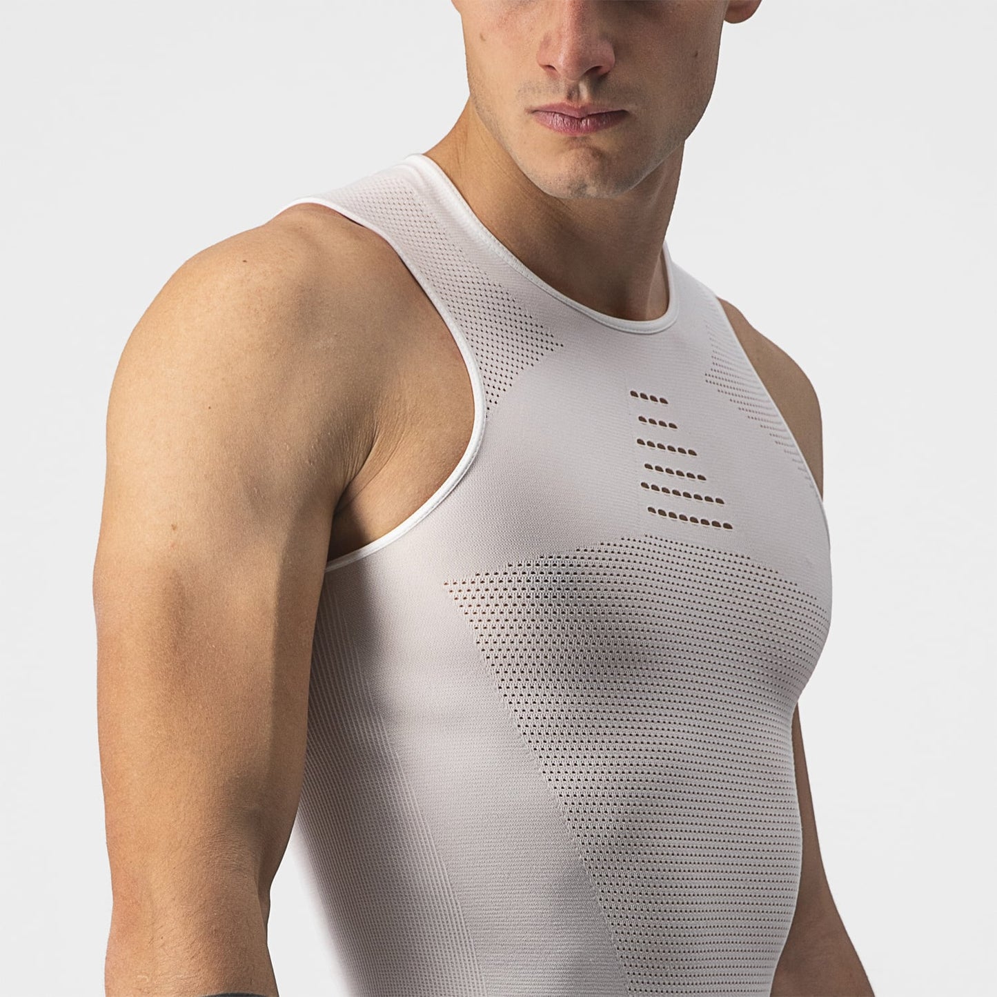 Roupa interior sem mangas CASTELLI CORE SEAMLESS Branco