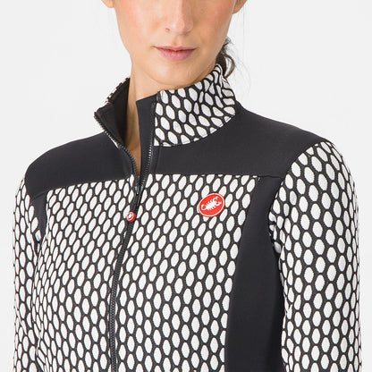 Maillot CASTELLI SFIDA 2 Femme Manches Longues Preto/Branco