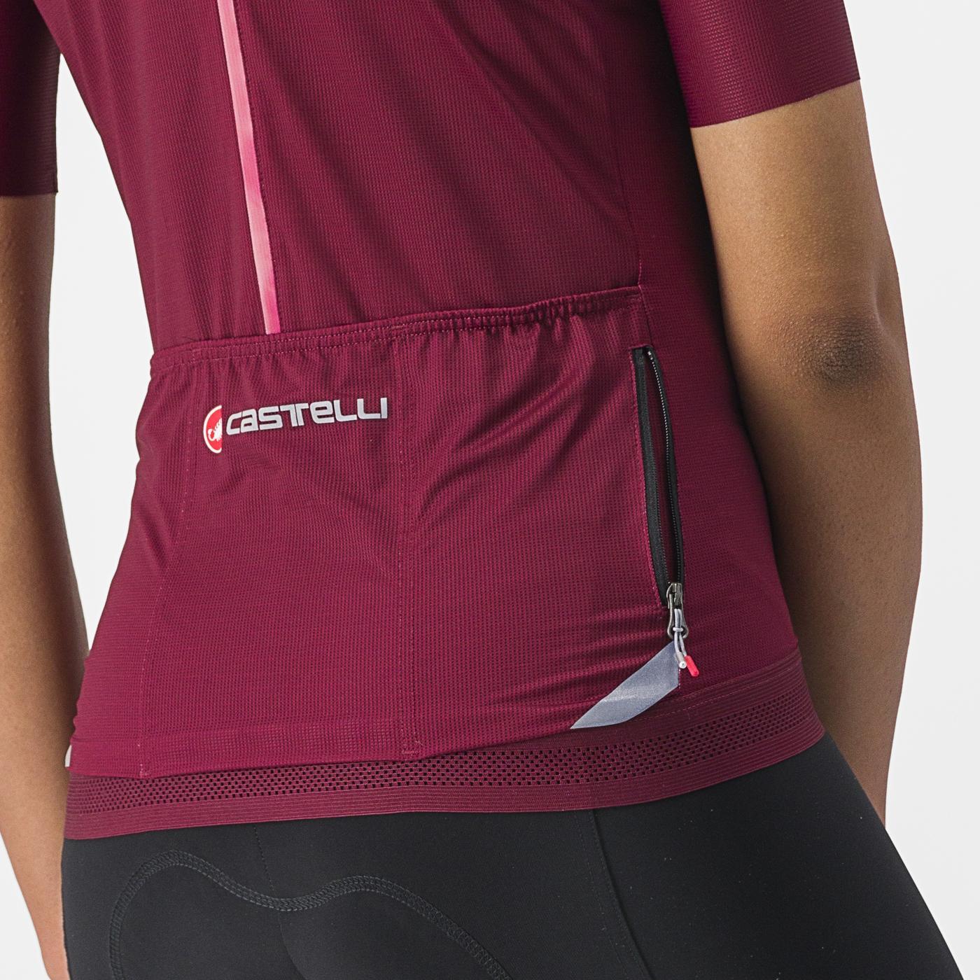 CASTELLI ENDURANCE W Camisola de manga curta para mulher, bordeaux