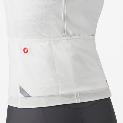 Maillot CASTELLI ANIMA 4 Mulher Mangas Curtas Branco