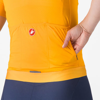 Maillot CASTELLI ESPRESSO Mulher Mangas Curtas Laranja
