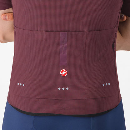 Maillot CASTELLI PREMIO EVO Mangas Curtas Bordeaux