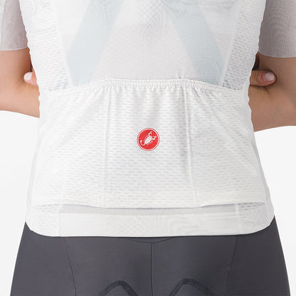 Maillot CASTELLI FANTASIA Feminino Mangas Curtas Branco