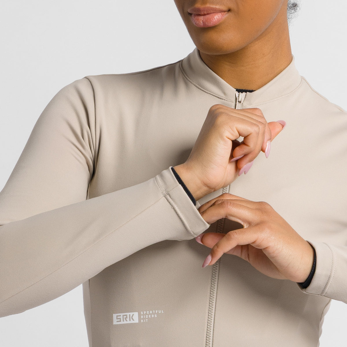 Camisola de ciclismo SPORTFUL SRK 2 de senhora, de manga comprida, bege