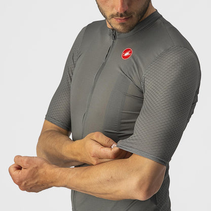 Maillot CASTELLI BREATHE ATTACK Mangas Curtas Cinzento/Verde