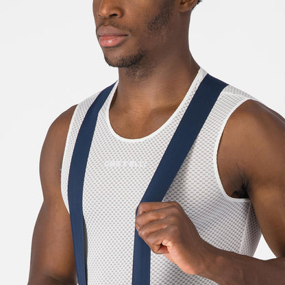 Calção Curto com Suspensórios CASTELLI FREE AERO RACE S Azul-Marinho