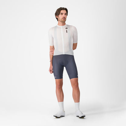 Maillot CASTELLI DRITTONE LOGO Mangas Curtas Branco