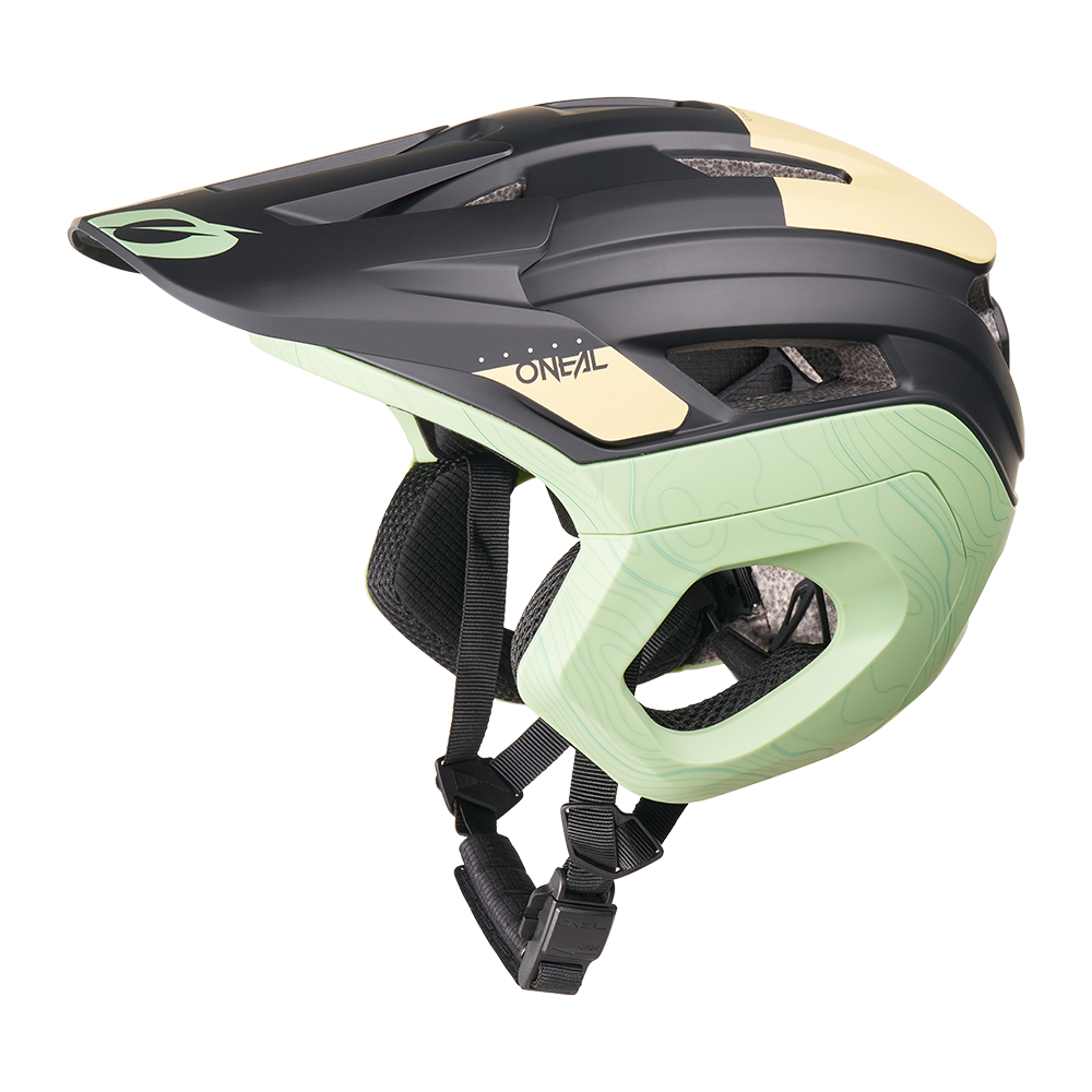 Capacete de BTT O'NEAL TRAPPER EVO TOPO Preto/Areia/Menta