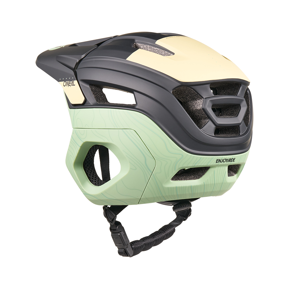 Capacete de BTT O'NEAL TRAPPER EVO TOPO Preto/Areia/Menta