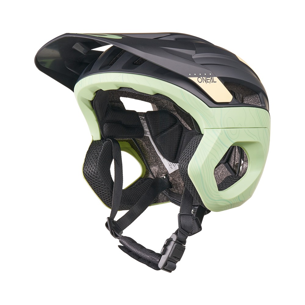 Capacete de BTT O'NEAL TRAPPER EVO TOPO Preto/Areia/Menta