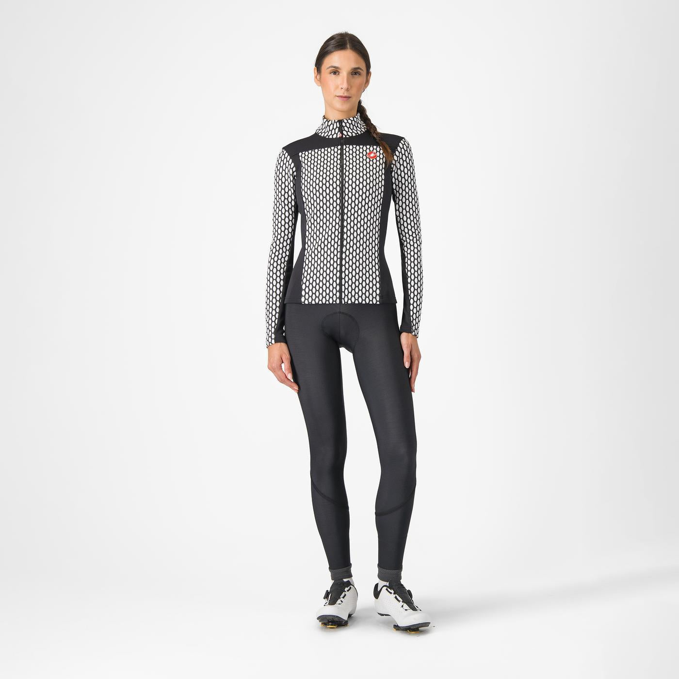 CASTELLI SFIDA 2 Camisola de manga comprida para mulher Preto/branco