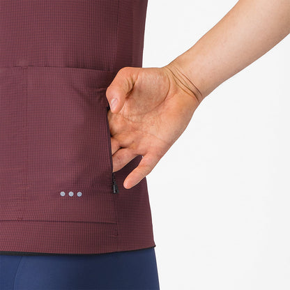 Maillot CASTELLI PREMIO EVO Mangas Curtas Bordeaux