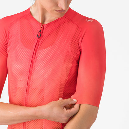 Maillot CASTELLI CLIMBER'S A/C Mulher Mangas Curtas Hibiscus