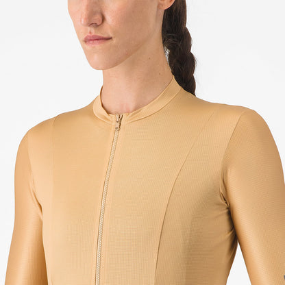 Maillot CASTELLI UNLIMITED Mulher Mangas Curtas Castanho