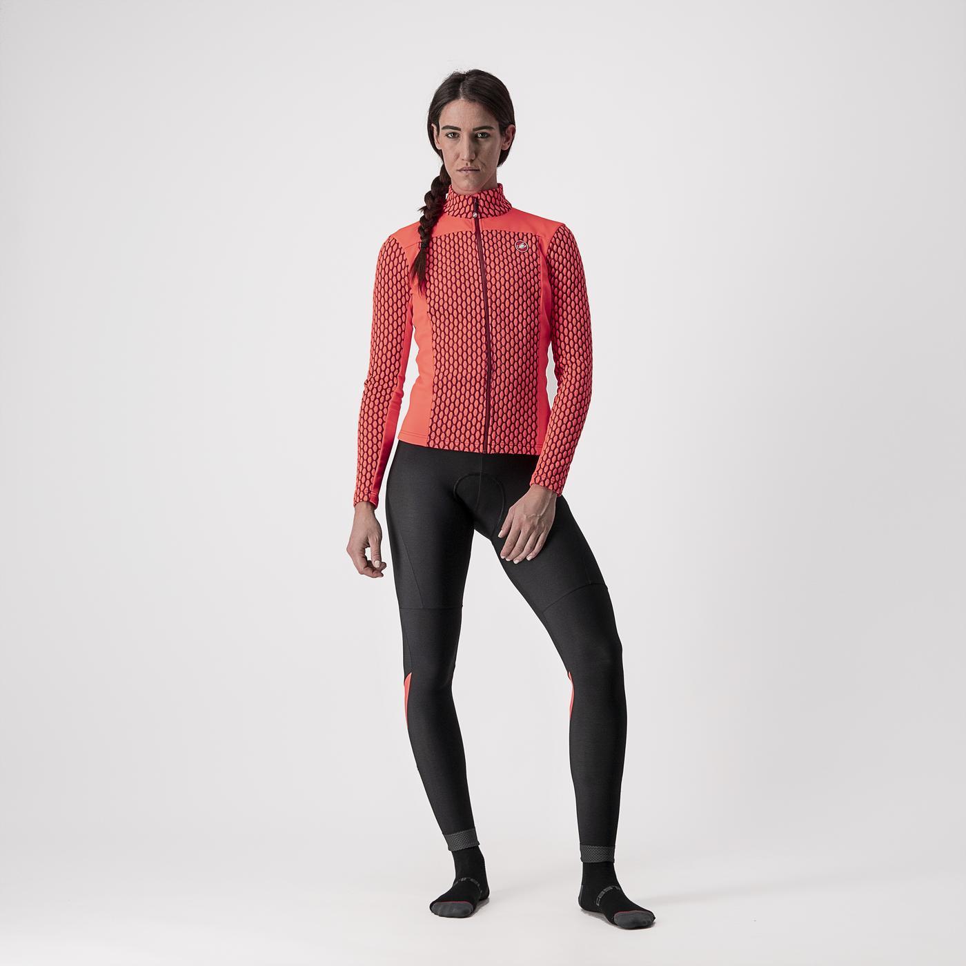 CASTELLI SFIDA 2 Camisola de manga comprida para mulher Rosa/Bordéus