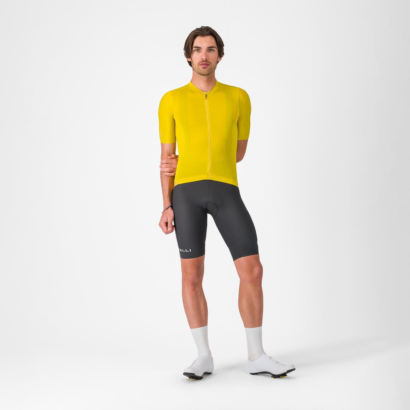 CASTELLI ESPRESSO 2 Camisola de manga curta Amarelo