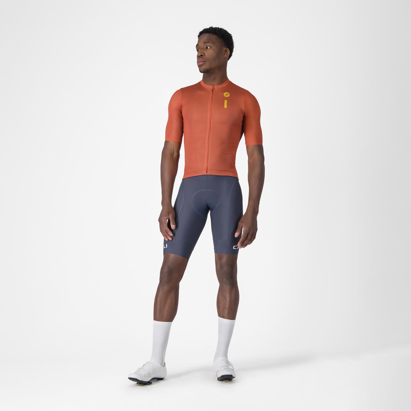 CASTELLI DRITTONE LOGO Camisola de manga curta Paprika