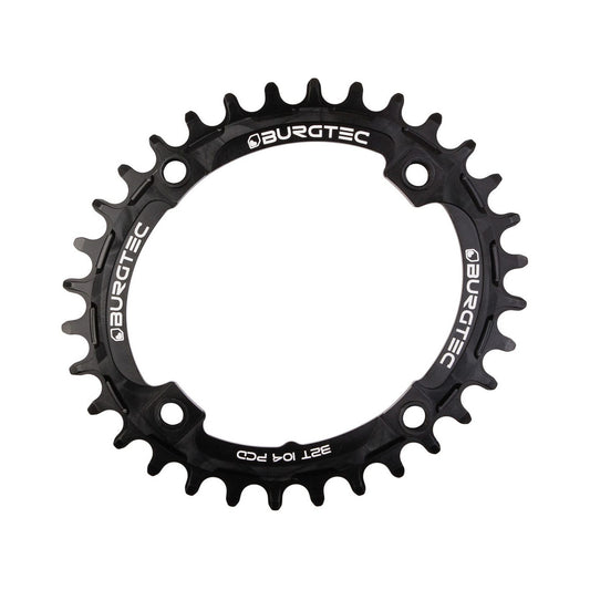 Plateau Mono BURGTEC THICK THIN OVAL 10/11/12V Narrow Wide 4 Trous 104mm Noir — vue du plateau sur fond blanc