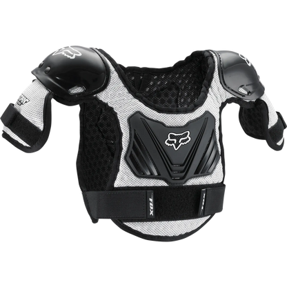 Peitoral FOX PEEWEE TITAN ROOST Junior Preto/Prateado