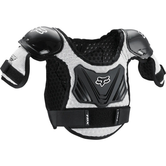 Peitoral FOX PEEWEE TITAN ROOST Junior Preto/Prateado