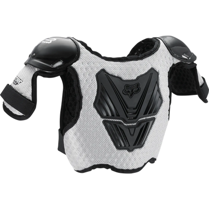 Peitoral FOX PEEWEE TITAN ROOST Junior Preto/Prateado