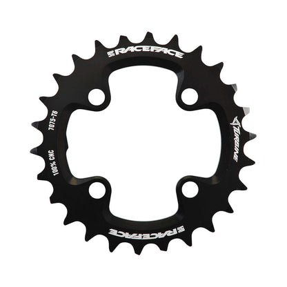 Prato interior RACE FACE TURBINE 11 velocidades, 4 furos, 64 mm — vista do prato sobre fundo branco
