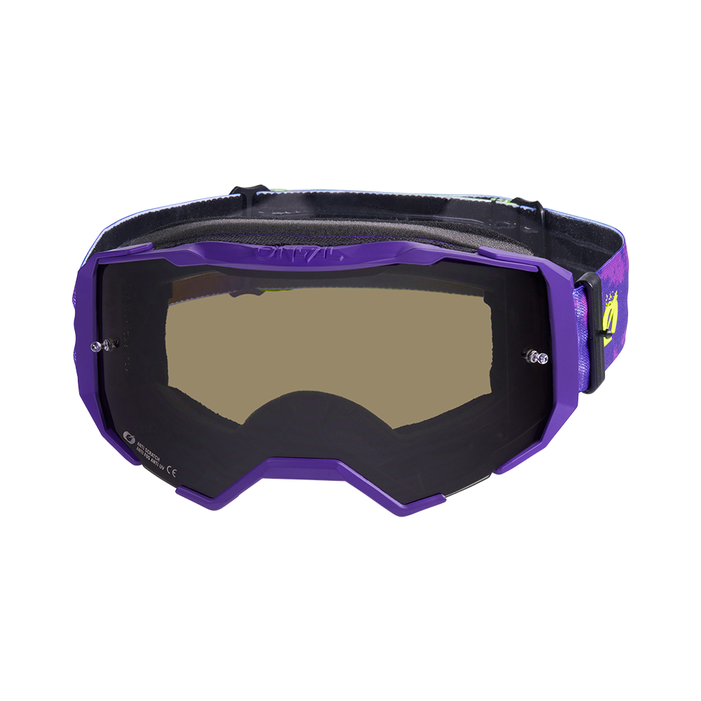 Máscara O'NEAL B-22 PAINT Violeta/Amarelo Fluo