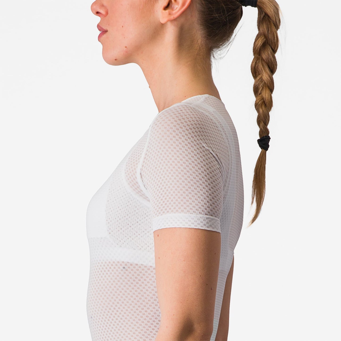 CASTELLI PRO MESH Roupa interior de manga curta para mulher Branco