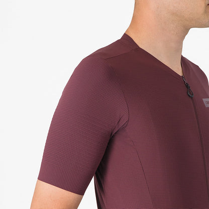 Maillot CASTELLI PREMIO EVO Mangas Curtas Bordeaux