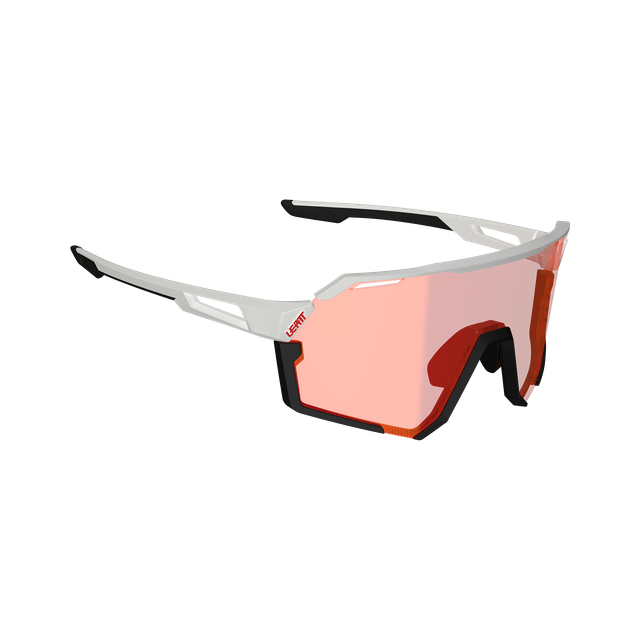 Lunettes LEATT RIDEVIZ PRO LARGE Blanc Verre Crystal Iriz Rouge