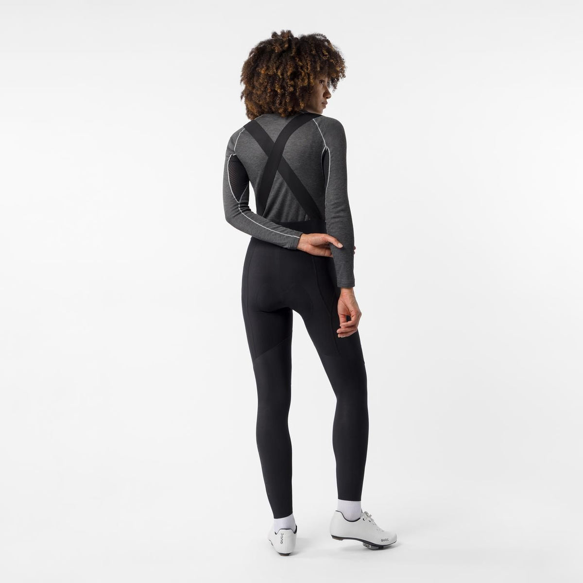 Calção Longo com Alças CASTELLI COMPETIZIONE DT Mulher Preto